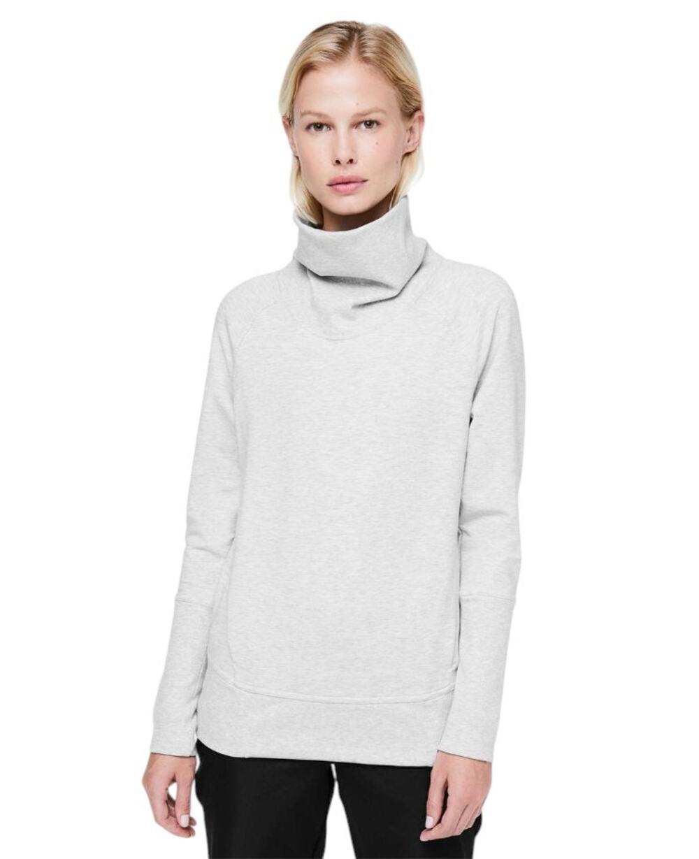 Lululemon Heathered Core Ultra Light Grey High Lines Pullover Sweater